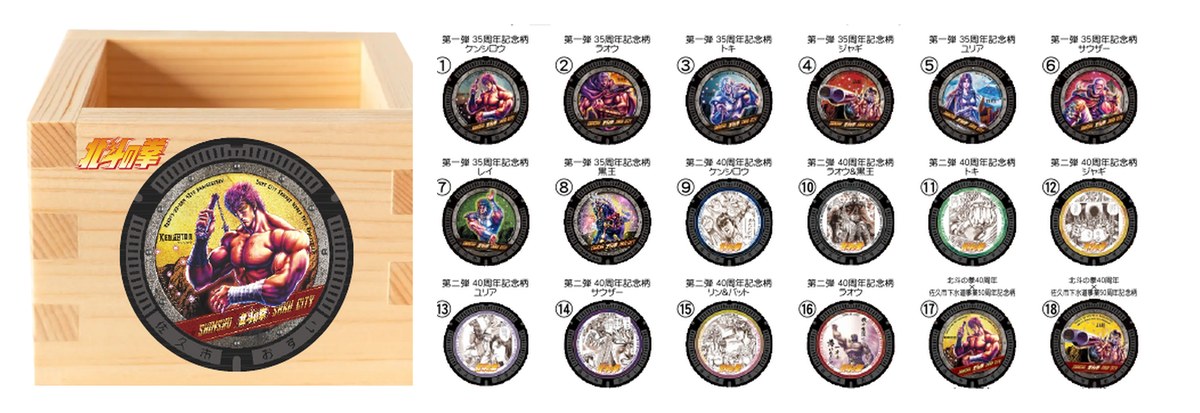 北斗の拳グッズ第6弾 マンホール単品枡と全18種の絵柄
